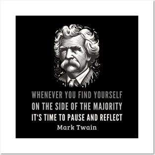 Embracing Individuality: Mark Twain's Insightful Words Posters and Art